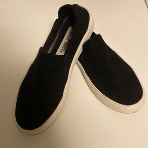 Black Suede Slide Shoes